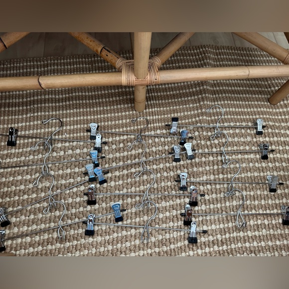 The Container Store Chrome Metal Add-On Skirt/Pant Hangers Set of 12 - Picture 3 of 3